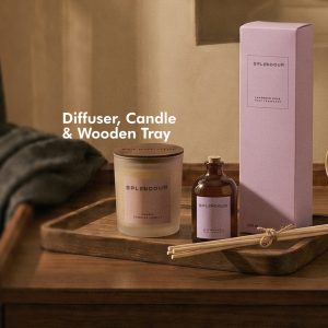 Candle + Diffuser + Wooden Tray Bundle